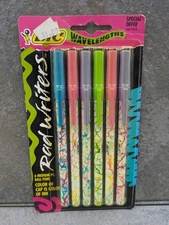 Vintage BIC Wavelengths Rad Writers 1992 Pack of 6 SEALED Made in USA Deadstock