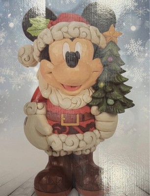 Disney Traditions Mickey Mouse Old St. Mick Christmas Santa Greeter Jim Shore