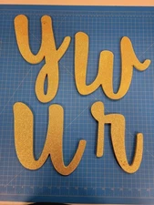 Hobby Lobby Gold Glitter YWUR Letters Sign Home Decor Craft Project DIY Party