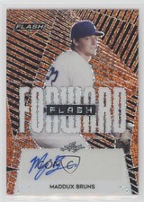 2021 Leaf Flash Flash Forward Orange 4/10 Maddux Bruns #MB1 Auto ni4