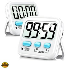 2 Pack Digital Timer for Kids, Magnetic Countdown Kitchen Timers for Cooking,...