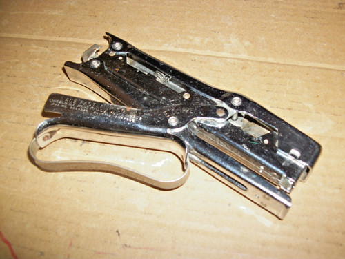 Vintage Ace Clipper #702 Plier Stapler (Chrome) Metal-USA