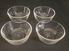 (SET OF 4) Vintage Anchor Hocking 10 Oz. Fire King Ovenware Glass Bowls 4.5" Dia