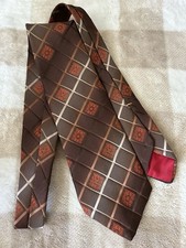 VTG Wemlon by Wembley Repeat Pattern Brown Neck Tie 70  s Groovy 55  Lg 3.75 Wide