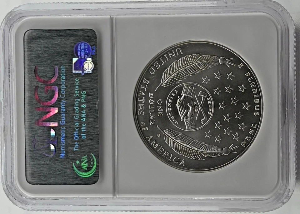 2004 P Lewis and Clark $1 Silver Commemorative NGC MS69 3402036-099 - Image 2 of 2