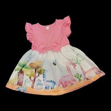 Lovey Baby/Toddler Summer Dress in a Sweet Dinosaur Design