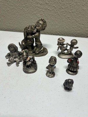 Hallmark Mini Fine Pewter Little Gallery and other brand figures lot of 7