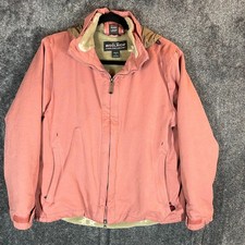 Woolrich Jacket Womens Medium Pink Fleece Lined Scarf Loop Hooded Winter Zip