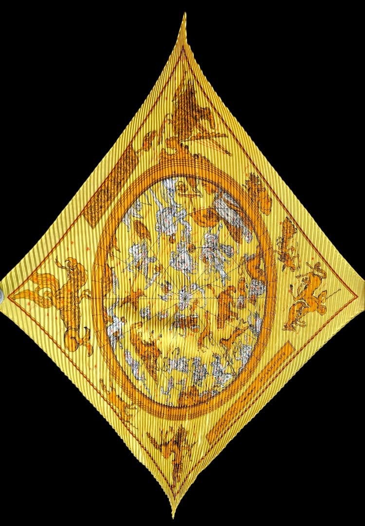 Hermes Pleated Scarf Constellation Pattern Hemisp… - image 7