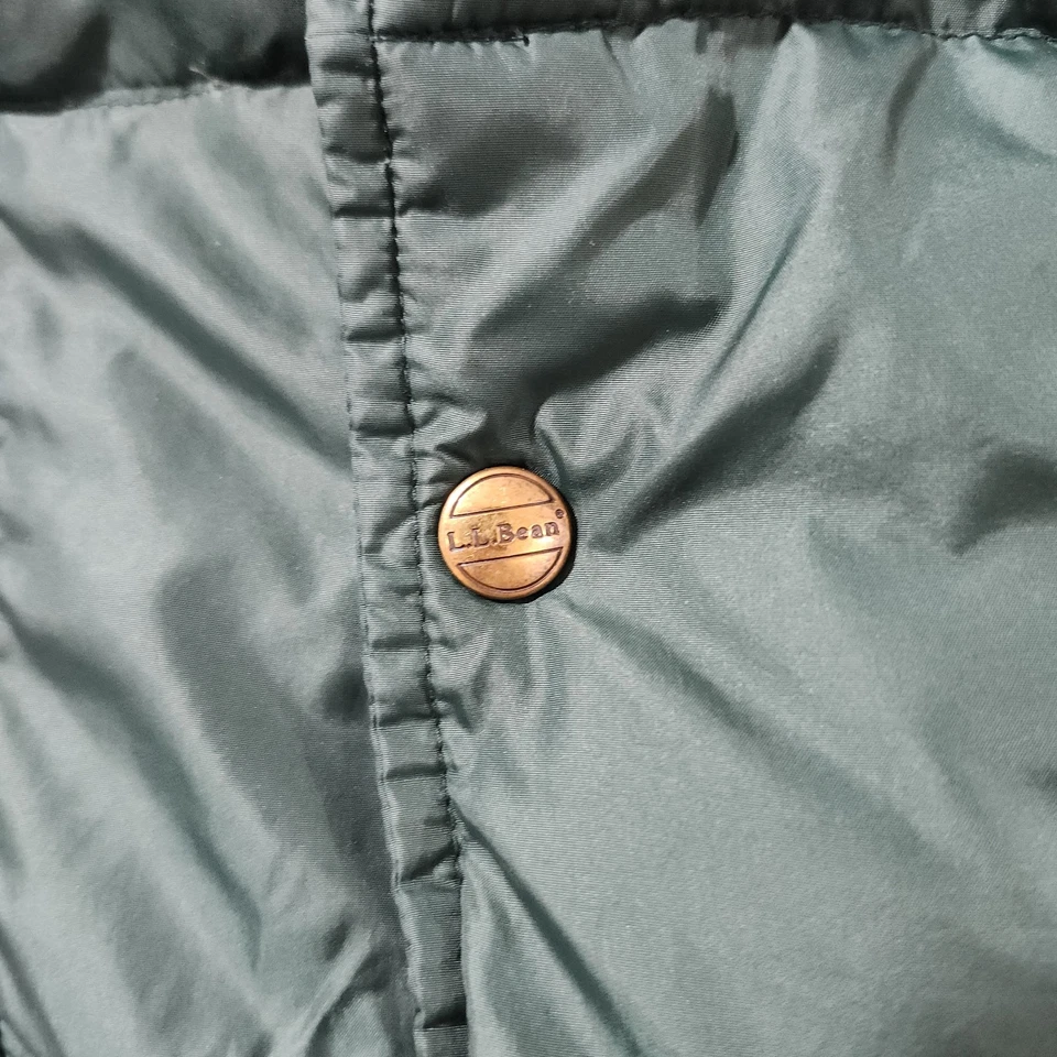 Vintage LL Bean Goose Down Puffer Vest Green Made in USA Mens XL Outdoor - Image 2 of 4