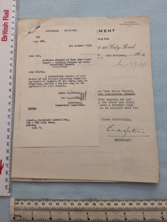 Correspondence Railway Executive & Eastwoods Cement Ltd Of City Road London 1951