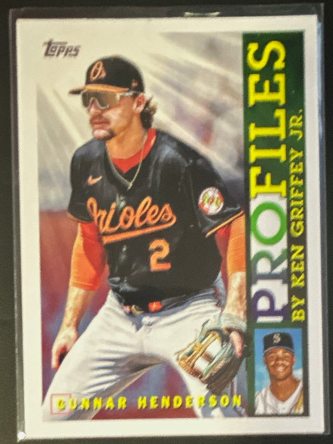 Topps 2024 Heritage Topps Profiles Insert Gunnar Henderson Orioles TP-4 Card