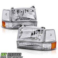 1992-1996 Ford F150 F250 F350 Bronco Headlights Wcorner Signal Bumper Lamps 6pc 1992-1996 Ford F150 F250 F350 Bronco Headlights Wcorner Signal Bumper Lamps 6pc