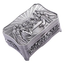 Elegant Jewelry Box for Women Girls Flower Engraved Display Keepsake