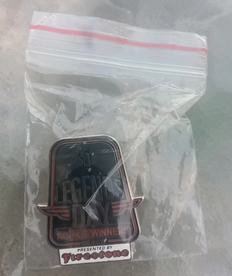 Indy Motor Speedway Firestone lapel Hatpin, ( Legends Day ) Rookie winners  - Image 3 of 3