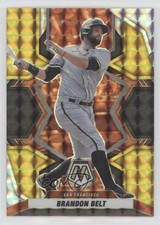 2022 Panini Mosaic Choice Black Gold Mosaic Prizm 7/8 Brandon Belt #192 nd3