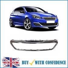 Fits Peugeot 308 14-17 Front Grille Moulding Surround Chrome Allure & Gt Models