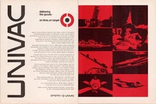 Sperry Univac 1973 Print Ad Military Defense Systems Vintage Red Black