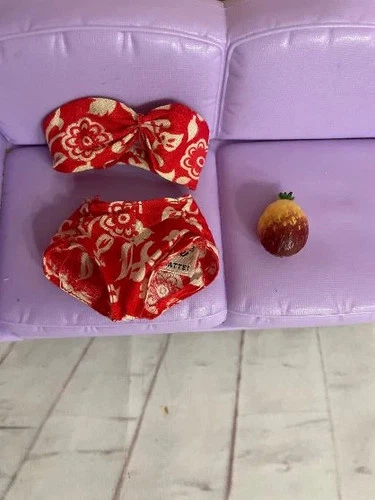 Vintage Barbie In Hawaii Swimsuit and her Pineapple Accessory #1605 1964 Mattel