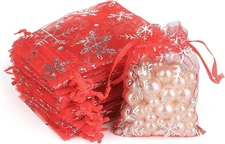 jijAcraft 3x4 Inch Christmas Organza Bags - 50Pcs Red RD 3.5x4.7 50pcs 