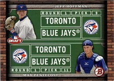 2014 Bowman Draft Dual Draftees #DDHP Jeff Hoffman Max Pentecost 