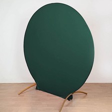 HUNTER GREEN 7.5 ft Fitted Spandex Round BACKDROP STAND COVER Party Decorations