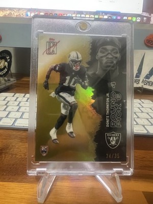Topps Signature Class 2025 Dont'e Thornton Jr. RC Raiders #181 Gold 34/35