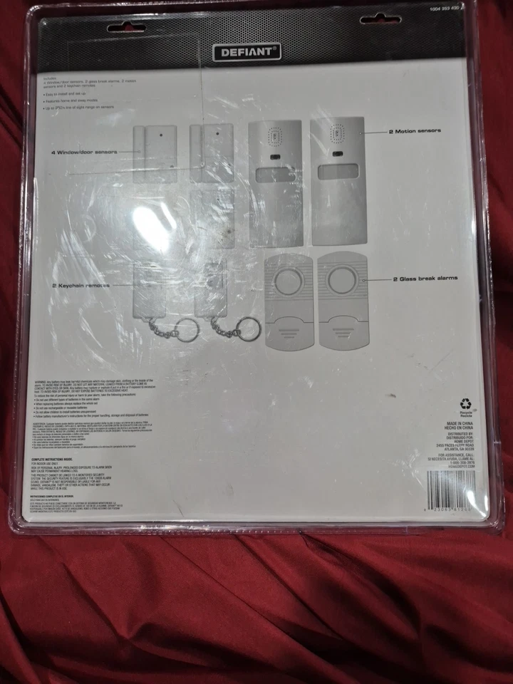 New Defiant Wireless Home Protection Alarm System Kit 1004 353 430 Remote Window - Image 2 of 2