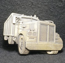 WH11172 NOS VINTAGE 1970s CUT-OUT SEMI-TRUCK 18-WHEELER TRUCKING BELT BUCKLE