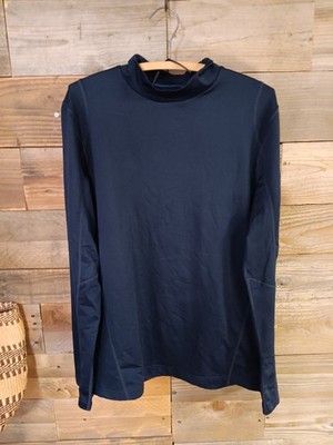 NWT Reebok Mens Vector Mock Neck Long Sleeve Compression Shirt Top Navy Sz. M