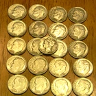 MIXED Lot of TWENTY (20)  CIRCULATED Roosevelt 90% Silver Dimes STACKERS