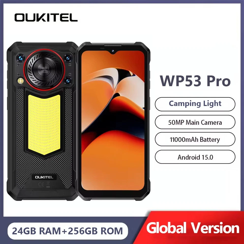 OUKITEL WP53 Pro Rugged Phone Octa Core 24GB+256GB 50MP 11000mAh Global Version - Image 2 of 4