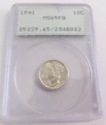 1941 Mercury Silver Dime PCGS MS 65 FB