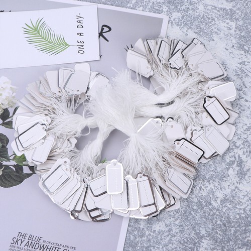 500* Price Label Tags with Hanging String for Jewelry/Clothing/Shoes/Stationery - 第 3/11 張圖片