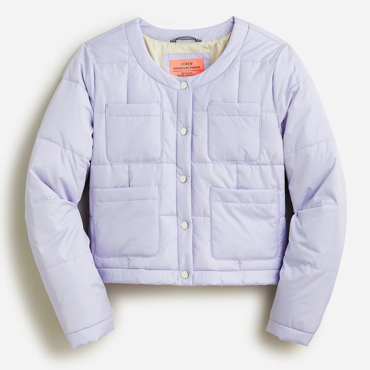 NWT $268 J.Crew Women's XXL 1X Quilted Louisa Puffer Lady Jacket Sweet  Hyacinth | eBay