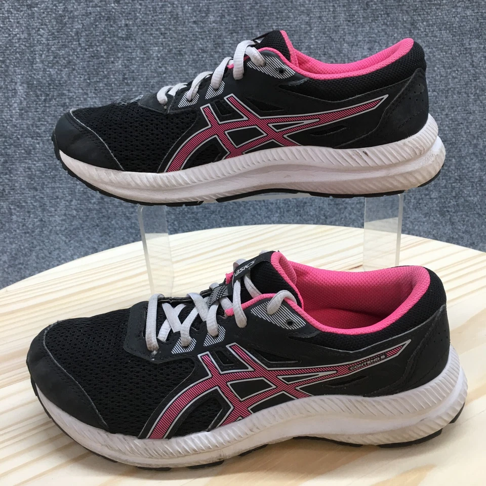 Asics Zapatos Juveniles 5.5 Contend 8 GS Tenis para Correr Malla Negra Atléticos 1014A259 Foto 2 de 4