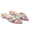 thumbnail 14 - Sequins Bling Flats Loafers Shoe Mules Women's Slipper Shoe Closed Toe Low Top D