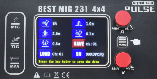 Welder Fantasy BEST MIG 231 DOUBLE PULSE Welder MIG MAG 200amp MMA FLUX - Picture 3 of 10