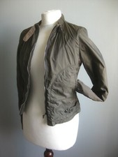 Gstar Chopper Bomber Jacket 6 4 Small Overshirt Crop Khaki Military Shacket