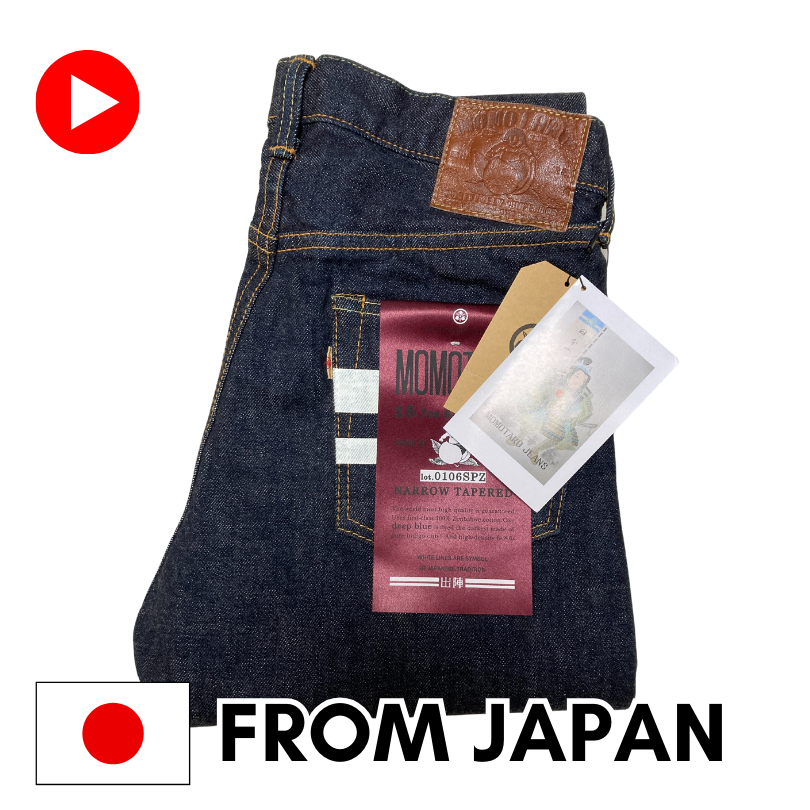 NEW Momotaro Jeans Indigo Departure Zip Narrow Tapered 0106SPZ
