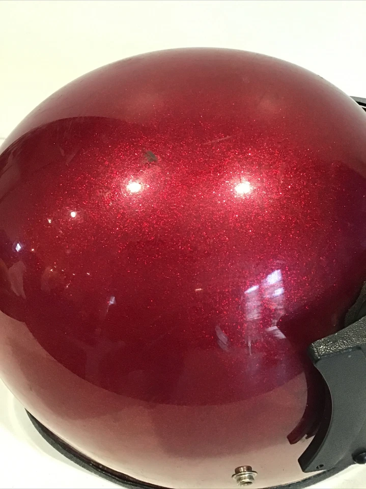 Винтажный красный металлический шлем с биркой на все лицо 81 Grant VG11 средний размер - Изображение 4 из 4