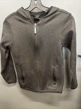 Boys Zero X Posure Black Long-Sleeve Zip Up Jacket With Hood Sz S