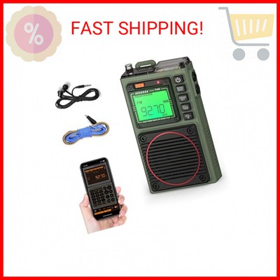 Raddy RF75A APP Control Shortwave Radio, Portable Shortwave Radios AM/FM/VHF/SW/