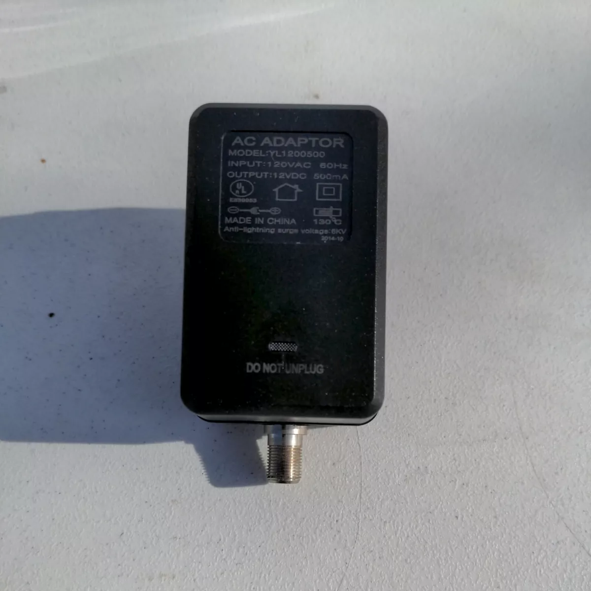 YingJiao YL1200500 Coaxial Cable Amplifier AC Power Adapter 120VAC
