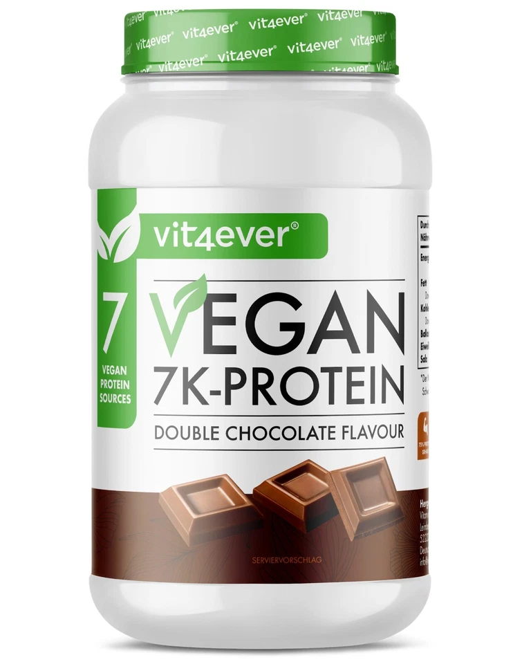 VEGAN 7K-Protein - 1kg / 1000g pflanzliches Eiweißpulver aus 7 Quellen Schocko