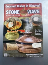 Stone Wave Microwave Cooker As Seen On TV W/5-Minute Meals Recipe Book New