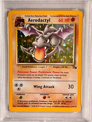 holographic aerodactyl pokemon card value Pokemon Fossil Holo Rare Aerodactyl #1