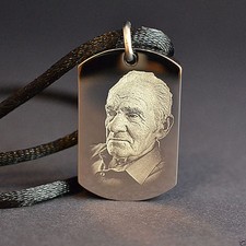 Cremation Urn Pendant Memorial Stainless Steel Engraved Personalised DOG TAG