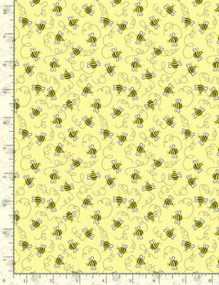 Stoff 100% Baumwolle Timeless Treasures Yellow Bee verkauft von 1/2 mtr