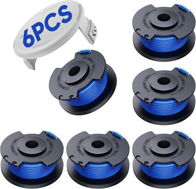 6 Pack Weed Wacker String 11ft .065'' Ryobi ONE+ Grass Trimmer Edger Line Spool
